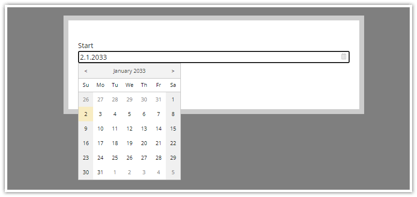 modal form date field